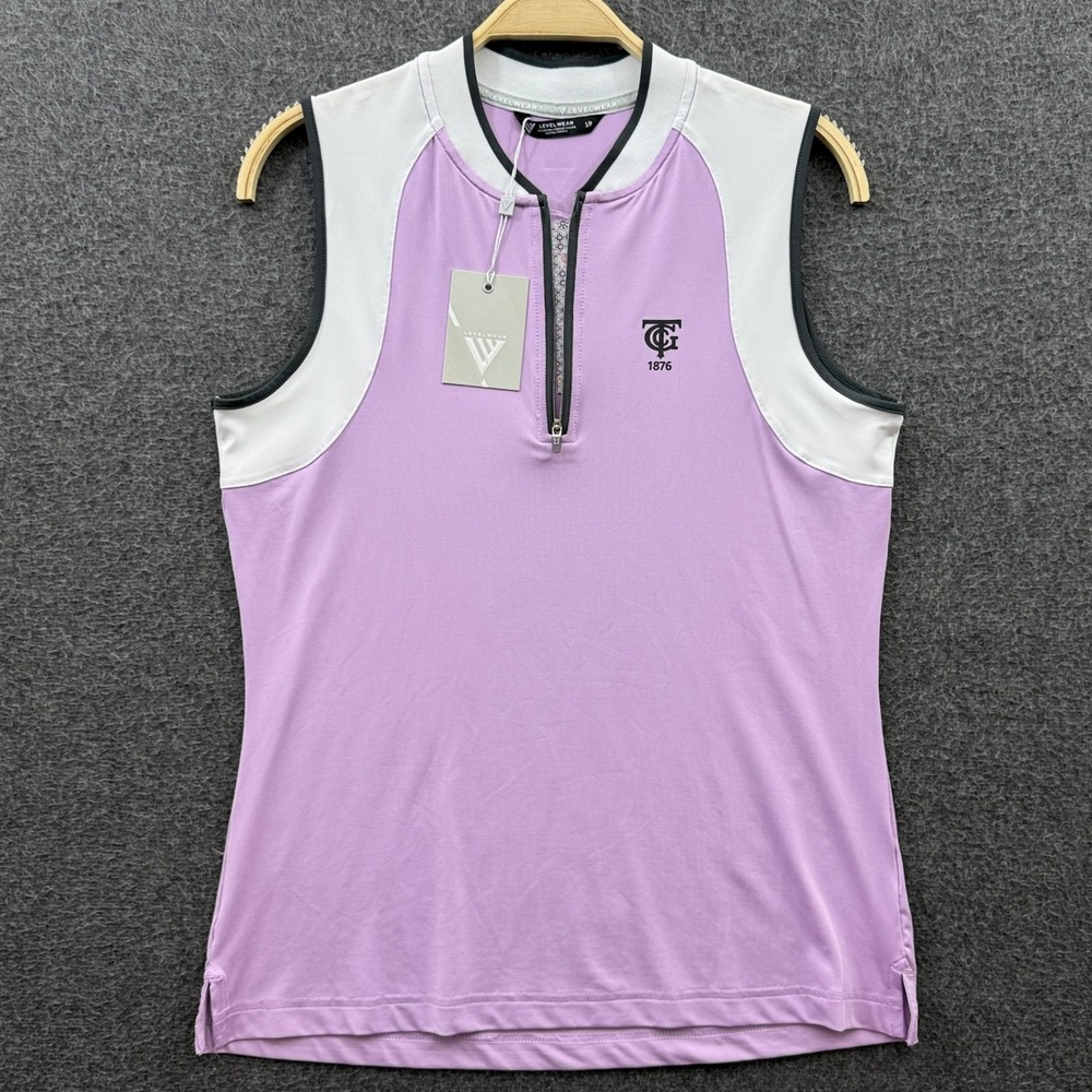 Levelwear Top Womens‎ Small Purple Toronto Golf Club TGC Performance Golf Shirt